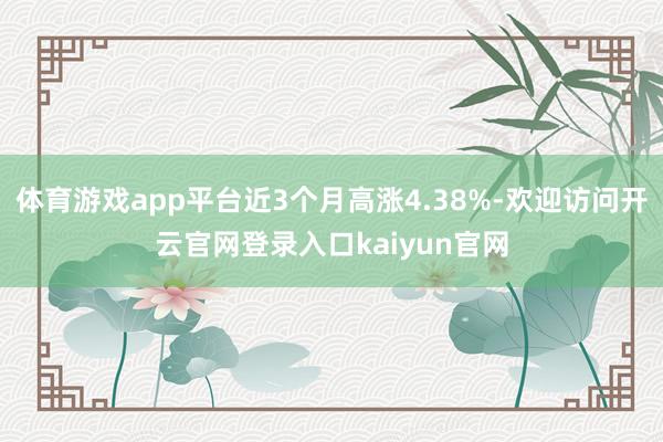 体育游戏app平台近3个月高涨4.38%-欢迎访问开云官网登录入口kaiyun官网